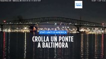 Usa, crolla ponte a Baltimora, nave cargo contro il pilone: veicoli in acqua almeno 7 dispersi