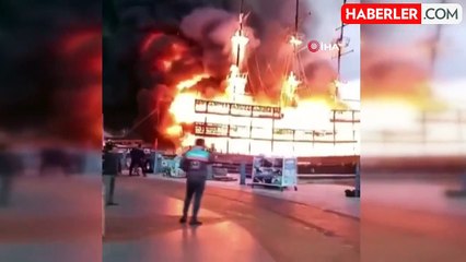 Alanya'da yanarak batan teknenin parçaları yüzeye çıkartıldı