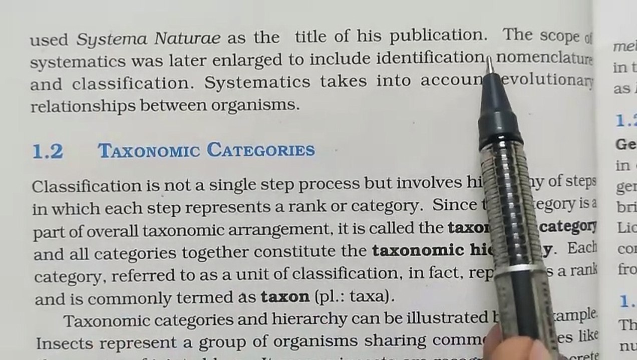 Systematics of Living Organisms Class 11 Biology