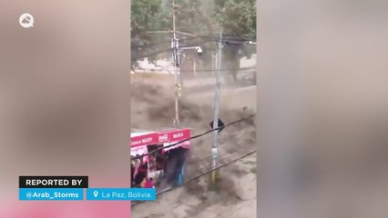 Brutal flash floods in La Paz, Bolivia.