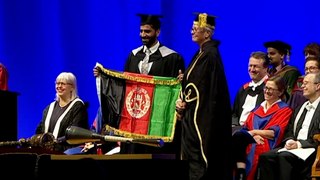 Afghan refugee who fled the Taliban with just a backpack graduated from UK university with a master’s degree