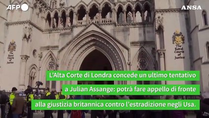 Assange: Londra concede appello contro estradizione in Usa