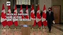 Trudeau: imponer sanciones más severas a Rusia