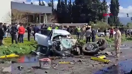 Hatay’da karşı şeride geçen TIR’a otomobil çarptı; 6 ölü, 1 yaralı