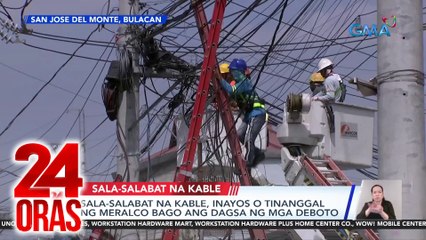 Sala-salabat na kable, inayos o tinanggal ng Meralco bago ang dagsa ng mga deboto | 24 Oras