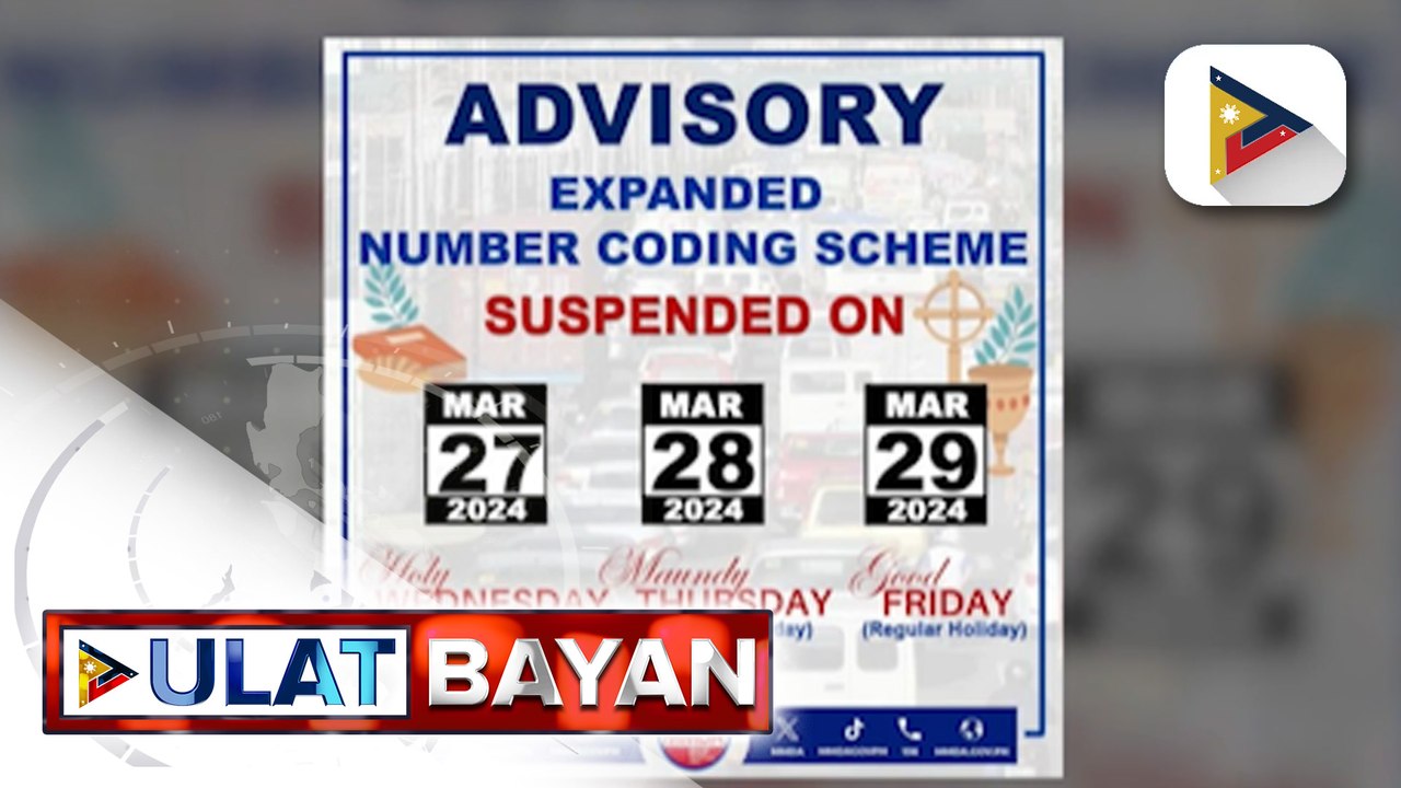 Number coding scheme, lifted na simula bukas ayon sa MMDA