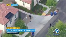 Una salvaje y agresiva persecución con 3 sospechosos de robo de coche termina en Santa Clarita