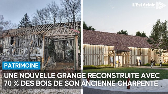 La nouvelle grange reconstruite avec 70 % des bois de son ancienne charpente à Creney-près-Troyes