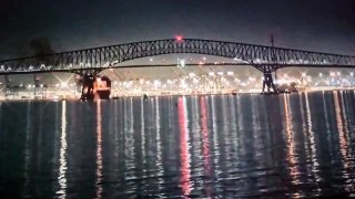 Full footage of the Key Bridge Baltimore collapse