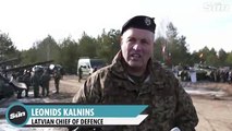 Los aliados de la OTAN realizan ejercicios militares con tanques blindados en Letonia