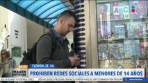 Prohibirán redes sociales a menores de 14 años en Florida