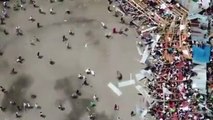 #VIDEO - momento del colapso de gradería durante corrida de toros en Colombia