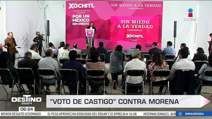 Xóchitl Gálvez afirma que el 2 de junio la ciudadanía ejercerá un voto de castigo contra Morena