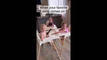 #CUTE: Los trillizos tienen una reacción adorable cuando su madre pone su canción favorita