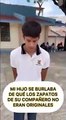 #VIRAL: Niño se burló de los tenis de su compañero y papá lo hizo ir en huaraches a la escuela