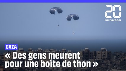 Guerre Israël-Hamas : Les habitants se ruent sur l'aide humanitaire envoyée par avion