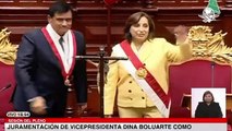 Dina Boluarte asume como primera mujer presidenta de Perú