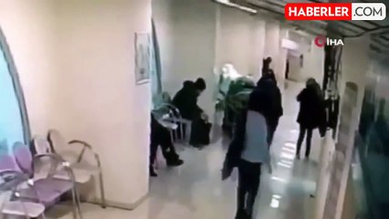 Ankara'da hastanede hayatını kaybeden adamın sedyeden düştüğü an kameraya yansıdı