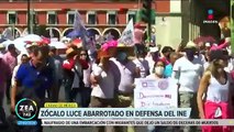 Marcha en defensa del INE: Zócalo de CDMX 'estuvo a reventar'