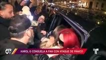 Karol G consuela a fan que sufrió ataque de pánico