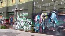 Arte callejero de famosos personajes de terror