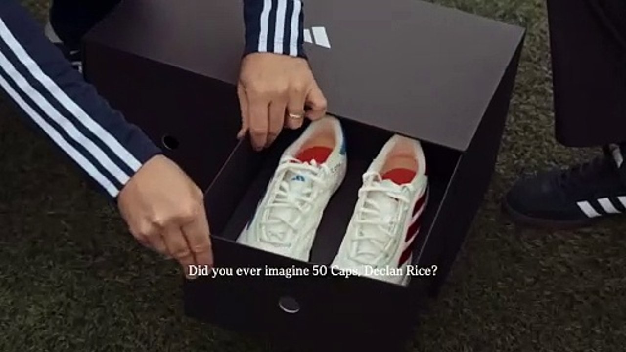 Lampard presents one-off Adidas Copa boot to Rice for 50th England cap