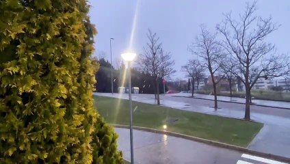 La nieve irrumpe en la Semana Santa de Valladolid