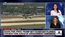 El avión de Trump abandona el aeropuerto internacional de Palm Beach rumbo a Nueva York