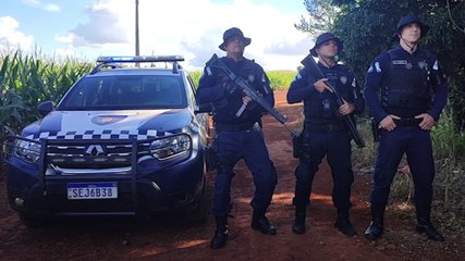 Corsa com alerta de furto é recuperado pela Força Rural da GM