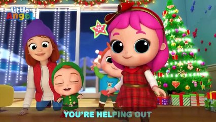 Christmas Sleep Routine!  _ Christmas Songs for Kids _ Little Angel _ Moonbug Christmas Kids!