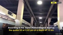 Un terremoto de magnitud 6,3 sacude Japón y hace oscilar los cables de una estación de tren