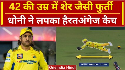 IPL 2024: MS Dhoni ने 42 साल की उम्र में दिखाई शेर जैसी फुर्ती, पकड़ा लाजवाब कैच | Match Highlights