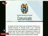 Venezuela repudia el injerencista comunicado redactado por funcionarios de la cancillería brasileña