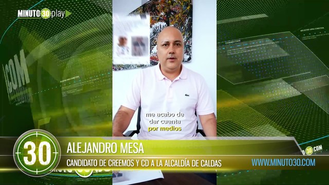 Candidato por Creemos y CD a la Alcaldía de Caldas denuncia campaña sucia por medio de una encuesta