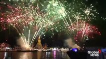  Año Nuevo 2023: Tailandia da la bienvenida al Año Nuevo con fuegos artificiales junto al Templo del Amanecer en Bangkok