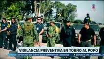 Ejército y GN recorren zonas aledañas al Popocatépetl por actividad del volcán