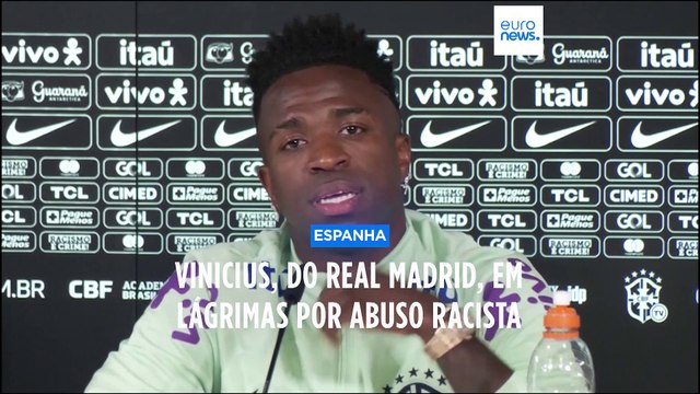 Vinícius Júnior, jogador do Real Madrid, não conseguiu conter as lágrimas ao falar de racismo