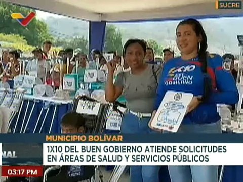 Sistema 1X10 atiende solicitudes en el área de los servicios públicos y salud del estado Sucre