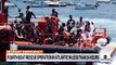 Operaciones de rescate de 4 embarcaciones hundidas con refugiados
