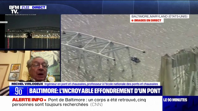 Michel Virlogeux (ingénieur en pont et chaussées): À l'époque où le pont de Baltimore a été conçu, on n'était pas encore conscient du risque des chocs de bateaux