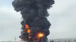 Se registra fuerte incendio en una fabrica sobre el Blvd. Federico Benítez a la altura de la CFE en Tijuana