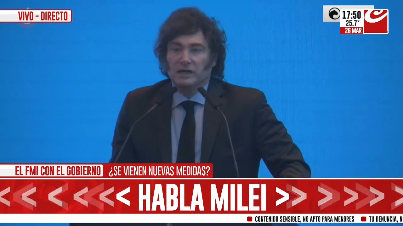 Javier Milei habla en el Foro Económico Internacional de las Américas