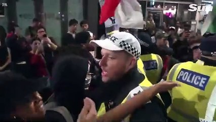 Enfrentamientos entre partidarios palestinos e israelíes en Londres