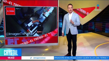 VIDEO: Repartidor de comida por app le roba su celular a un joven empleado