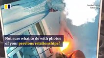 Hombre destruye las fotos del matrimonio de sus clientes divorciados