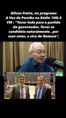 "Perspectiva de Gilvan Freire: Tovar Correia Lima como possível vice de Romero na chapa para 2024 em CG; Vídeo"