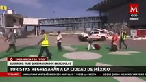 Turistas regresan a la CdMx después de quedar varados en Acapulco