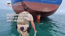 Nigerianos rescatados tras pasar 14 días en el timón de un barco
