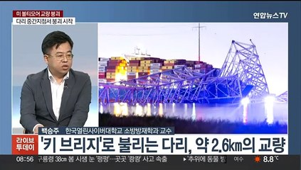 [뉴스초점] 선박 충돌에 무너진 미 대형교량…20초만에 '와르르'