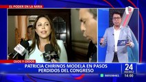 Congresista Chirinos convierte instalaciones del Parlamento en pasarela de modelaje